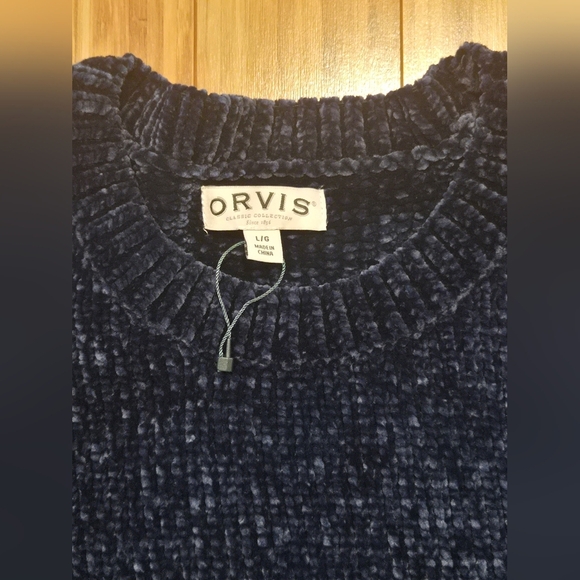 NWT Orvis Navy Blue Sweater - Picture 4 of 7